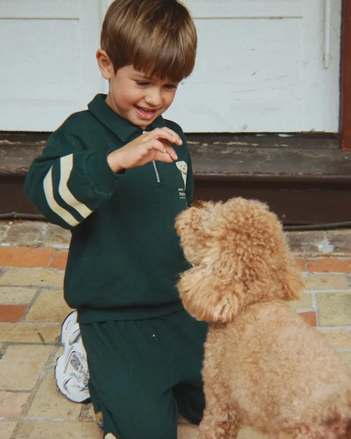 Konges Sløjd Pamuk Çocuk Sweatshirt LOUPY HALF ZIP POLO OCS