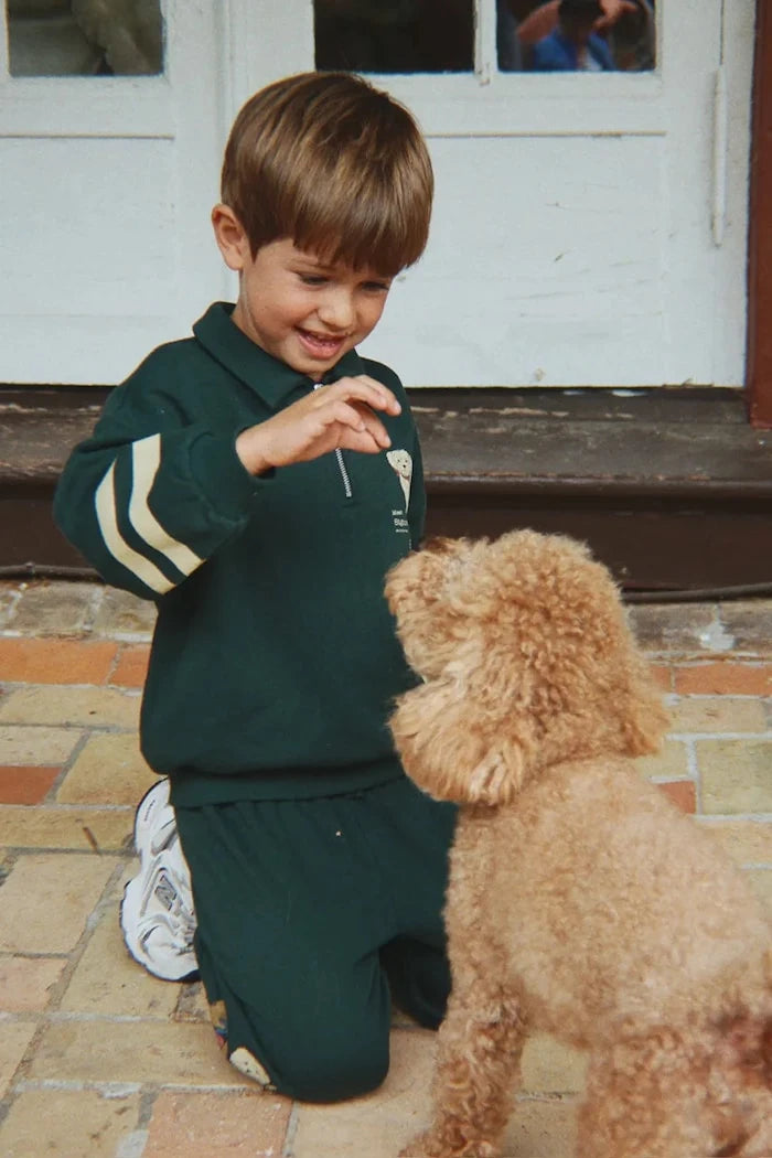 Konges Sløjd Pamuk Çocuk Sweatshirt LOUPY HALF ZIP POLO OCS
