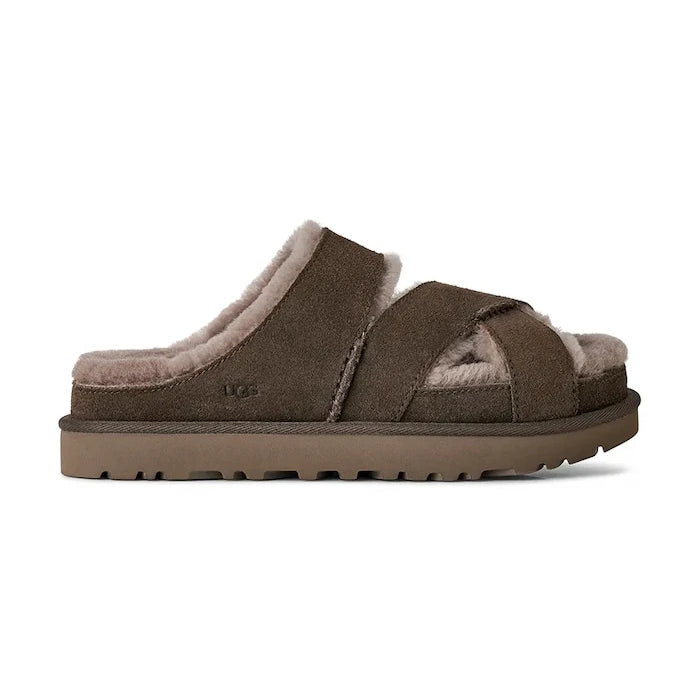 Велурени чехли UGG W Greenport Cross Strap Slide