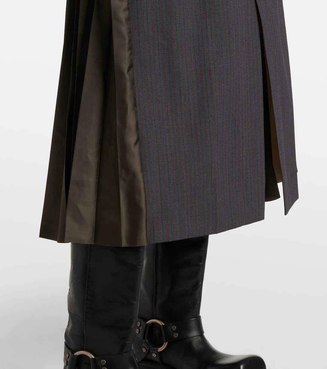 Sacai - Paneled midi skirt