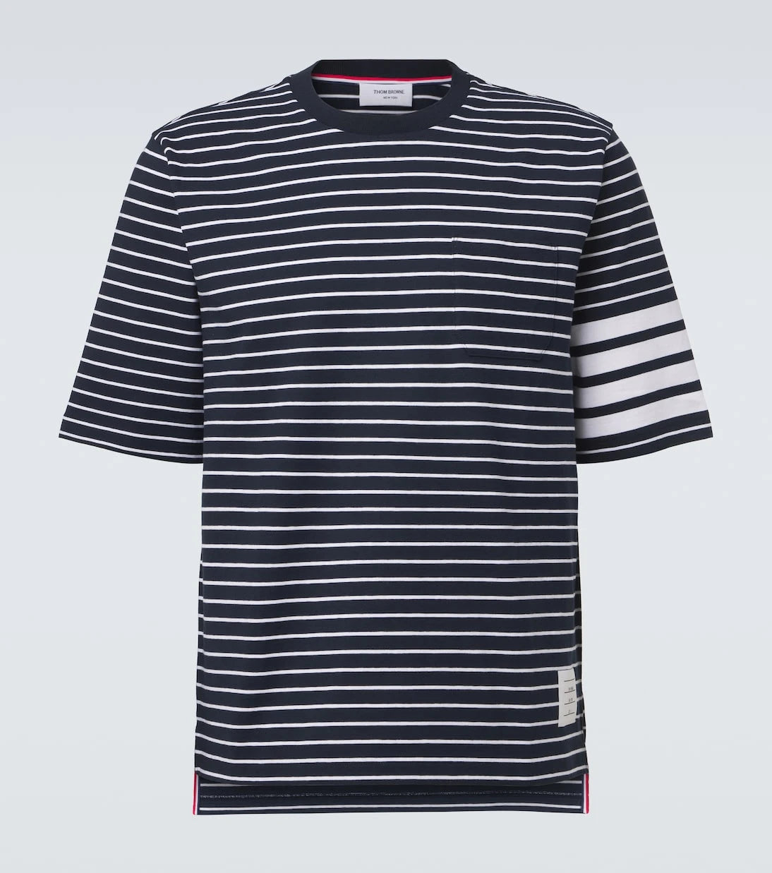 Thom Browne - 4-Bar striped cotton T-shirt