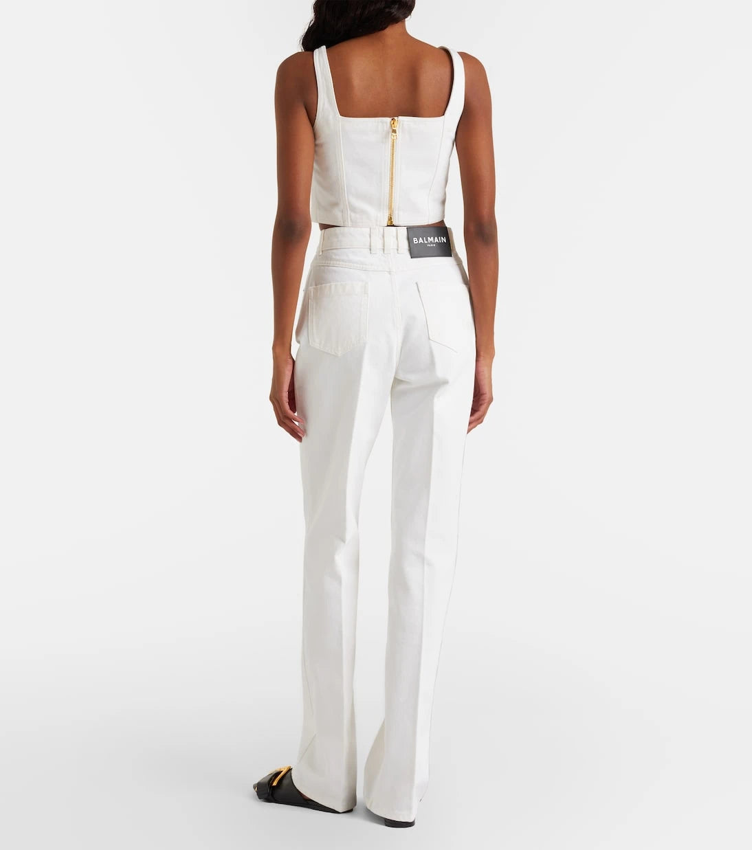 Balmain - High-rise straight jeans