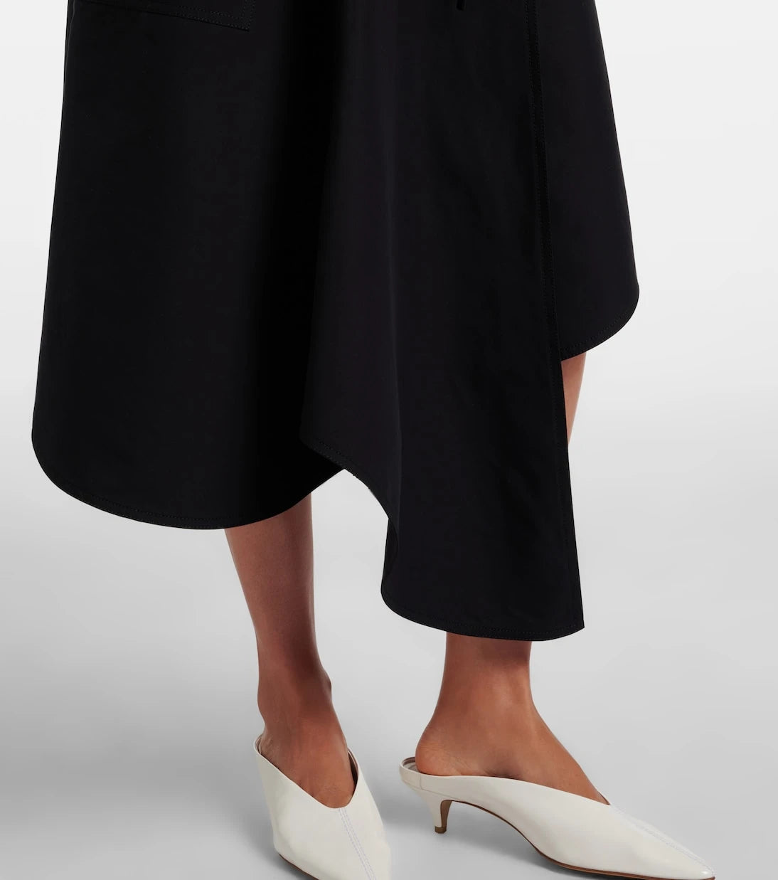 Bottega Veneta - Asymmetric cotton midi skirt