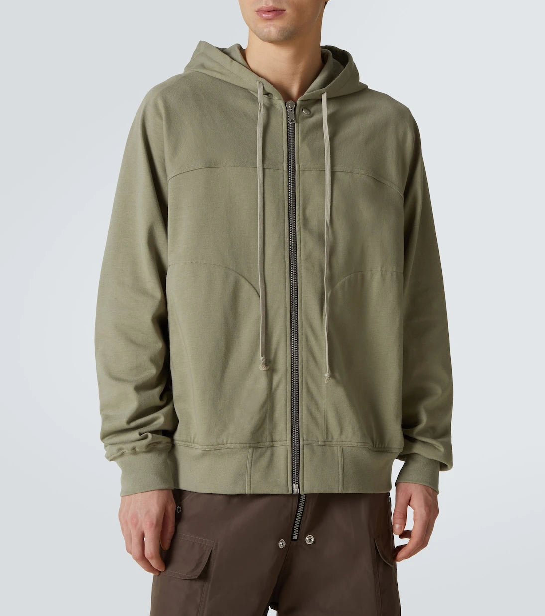 Rick Owens - Zip-up cotton jersey hoodie