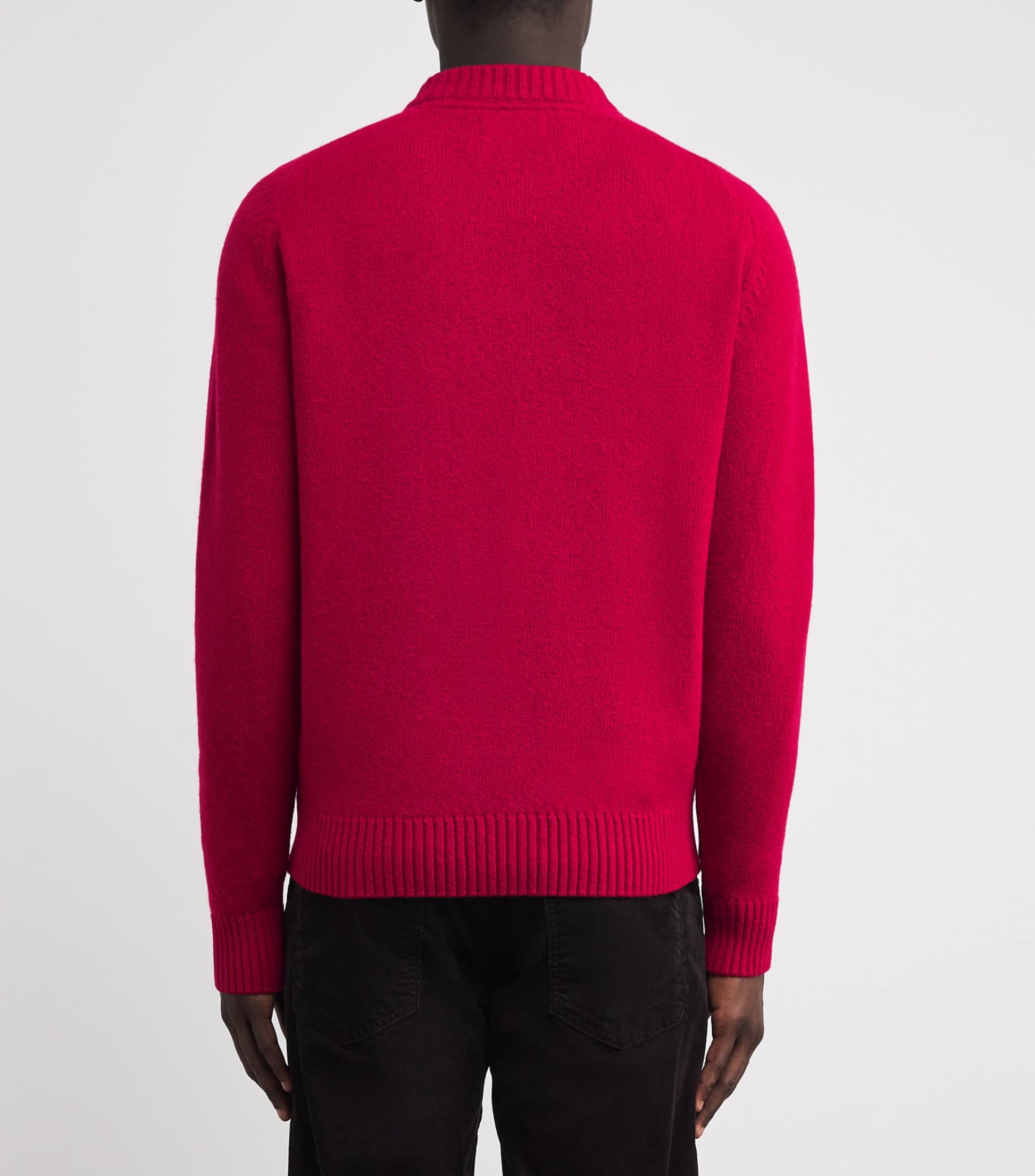 Barbour Red Wool Grangetown Sweater