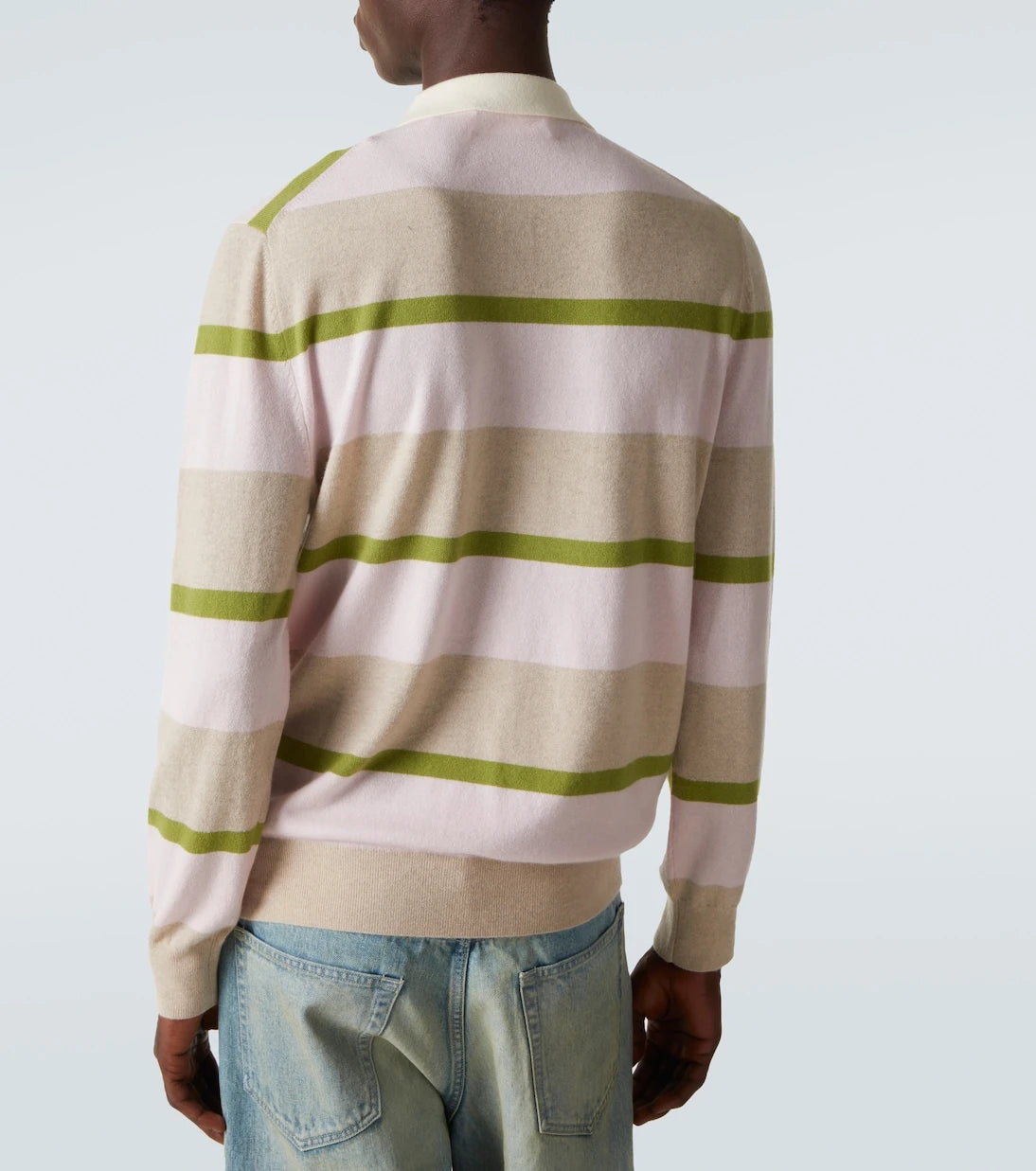 Arch4 - Mr Salvatore striped cashmere polo sweater