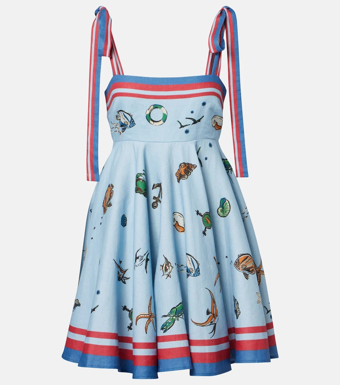Alémais - Printed linen minidress