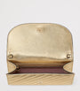 Gold Leather Curve Chain Wallet