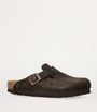 Birkenstock Brown Suede Boston Clogs