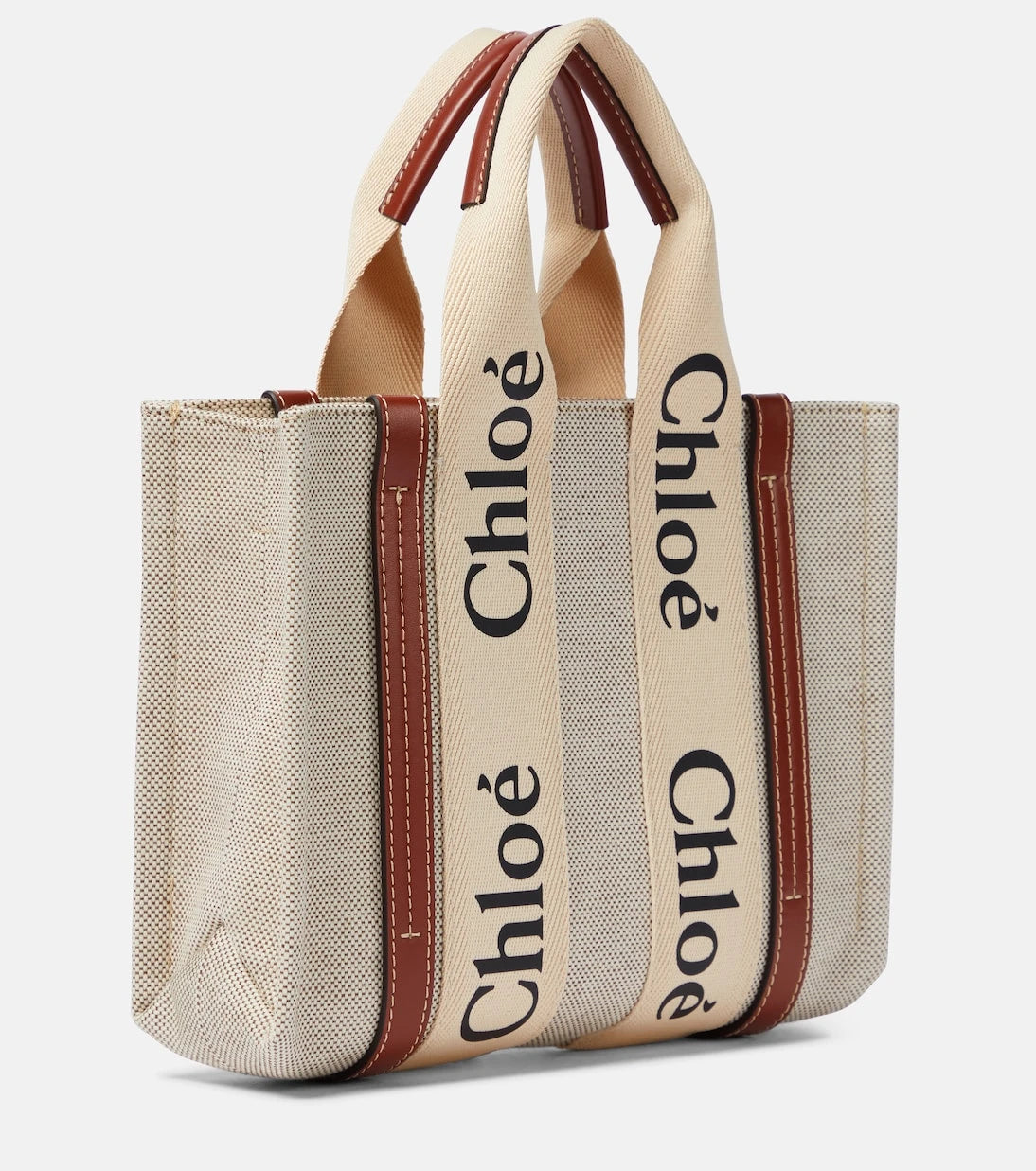 Chloé - Woody Small canvas tote