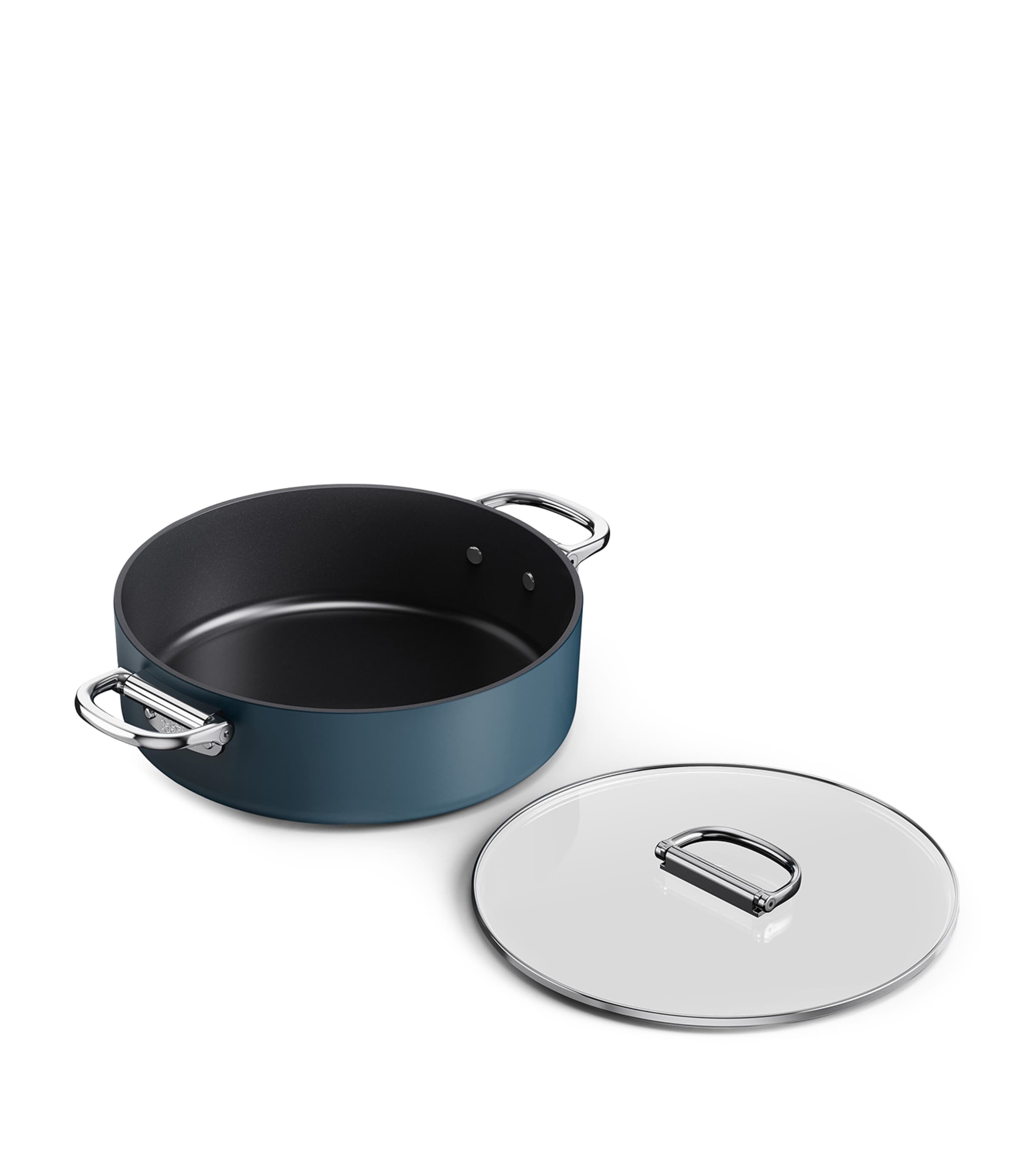 Space Non-Stick Folding Handle Casserole Pan and Lid (28cm)