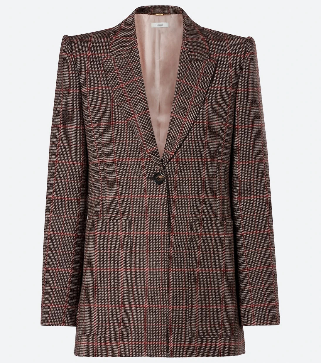 Chloé - Checked virgin wool blazer