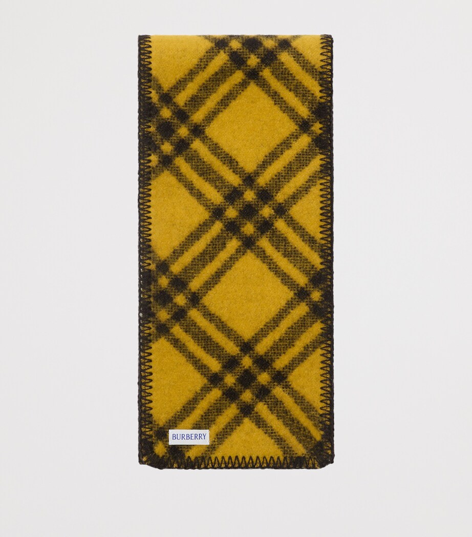 Burberry Brown Wool Check Scarf