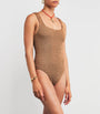 Hunza G Brown Coverage Square-Neck Swimsuit