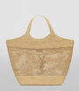 Saint Laurent Brown Raffia Icare Tote Bag