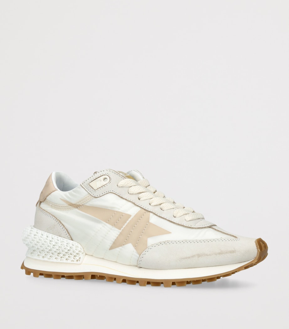 Golden Goose Beige Running Marathon Sneakers