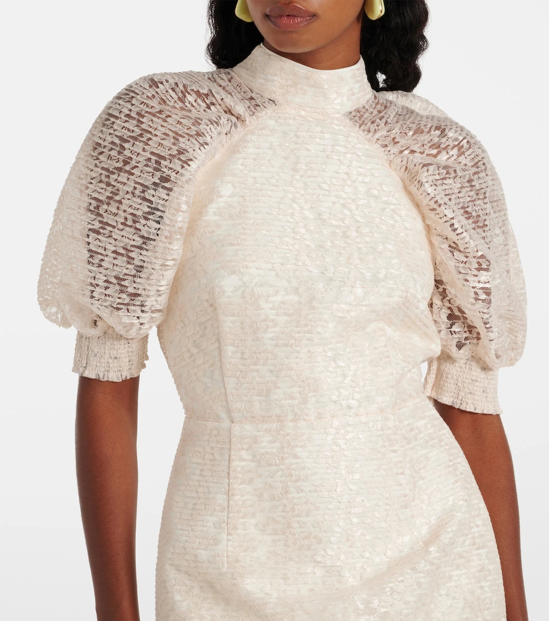 Rotate - Bridal pleated lace minidress