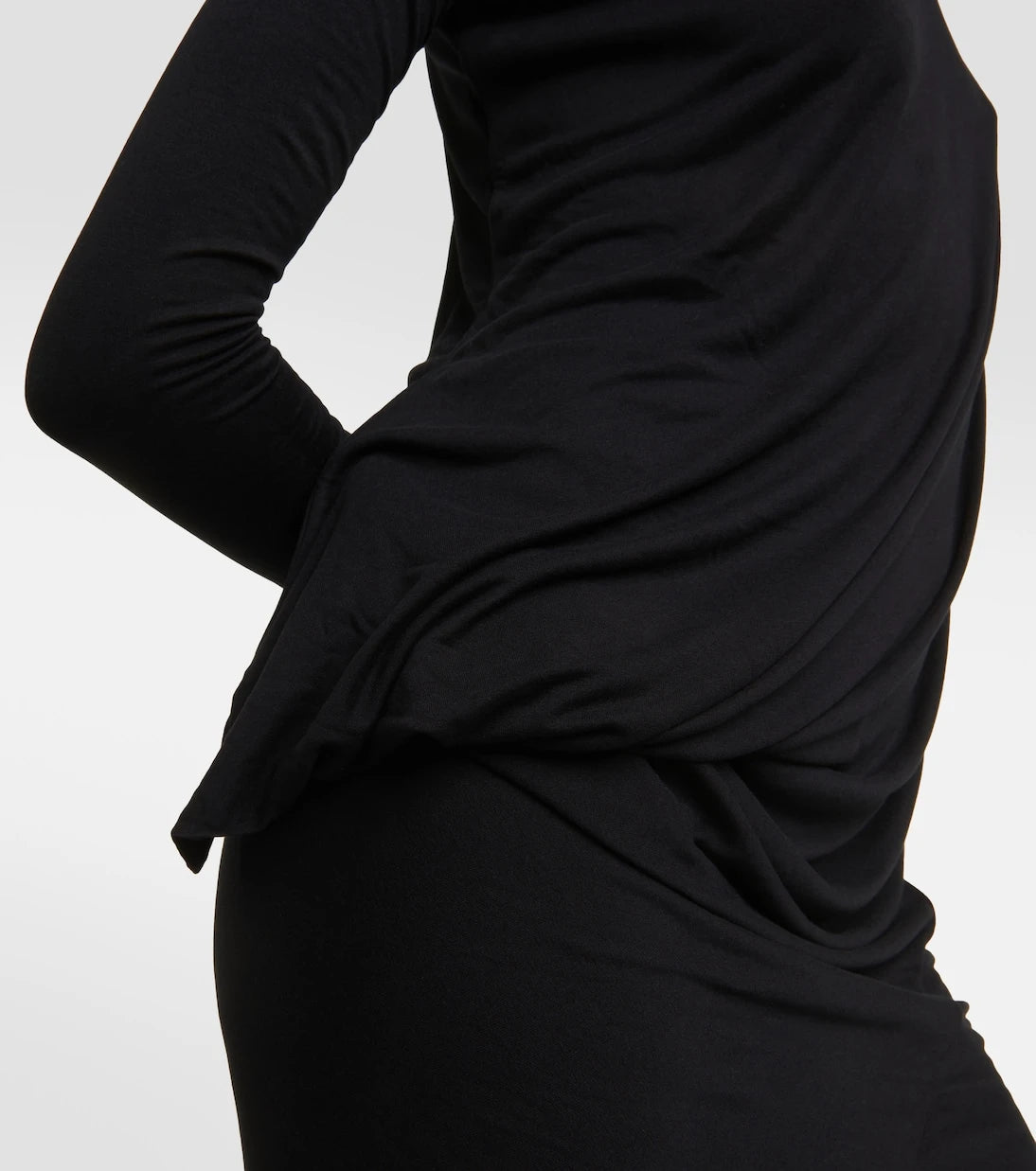 Rick Owens - Lilies draped jersey midi dress