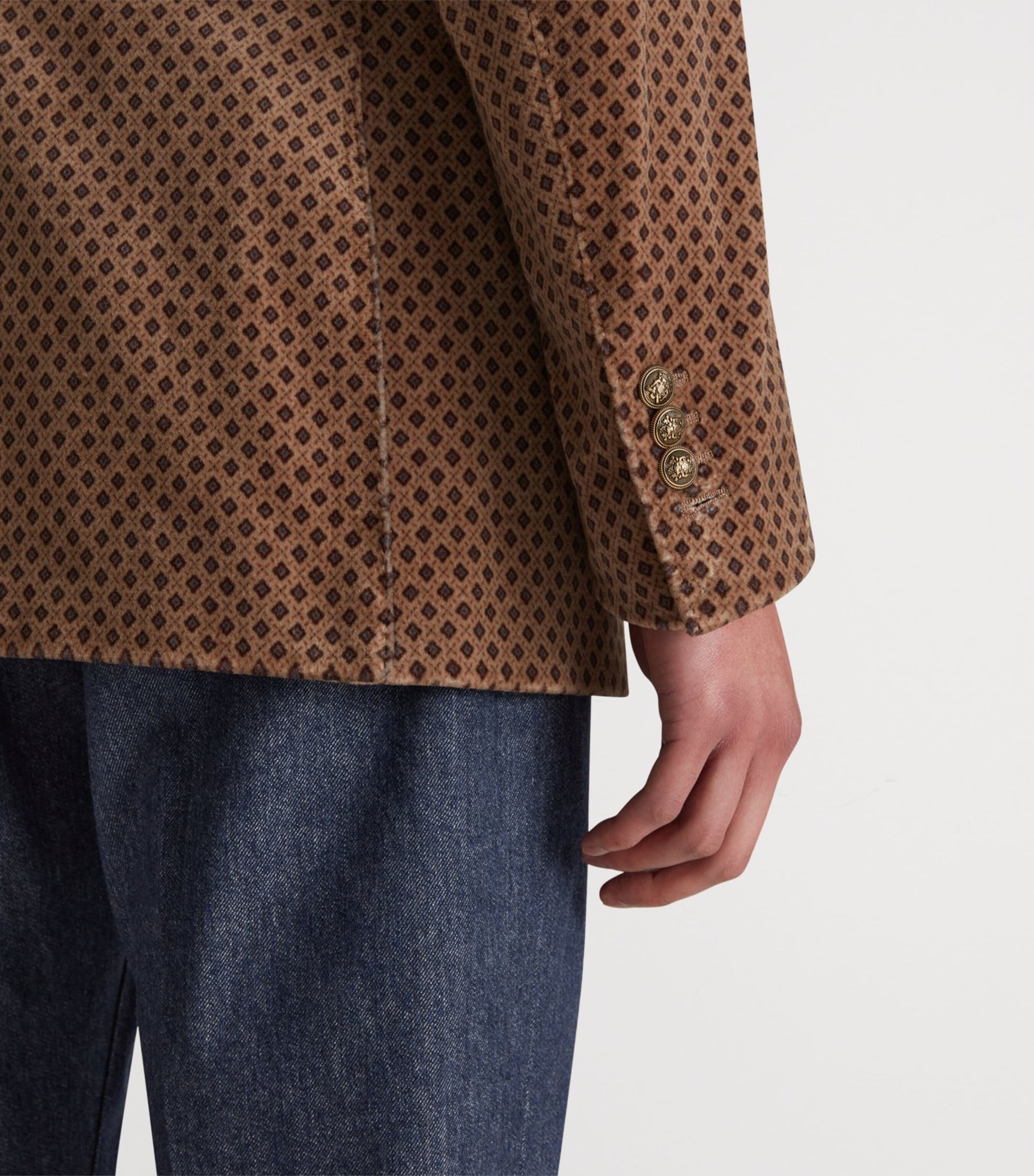 Cotton Print Bourdon Evening Suit Jacket