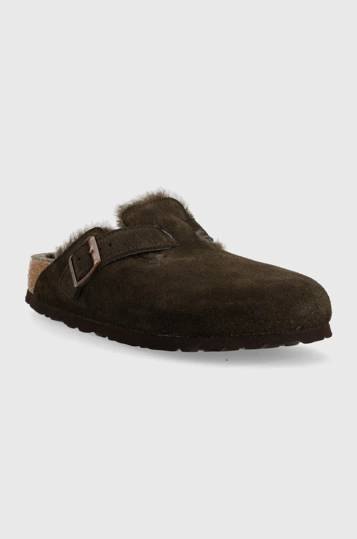 Велурени чехли Birkenstock Boston FUR