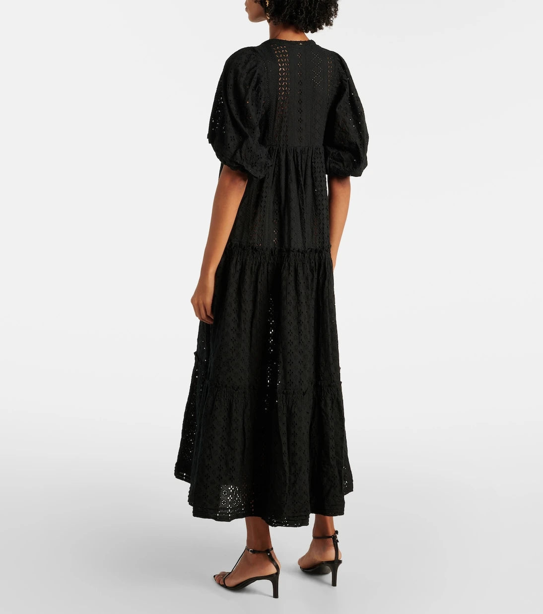 Poupette St Barth - Tiered cotton midi dress