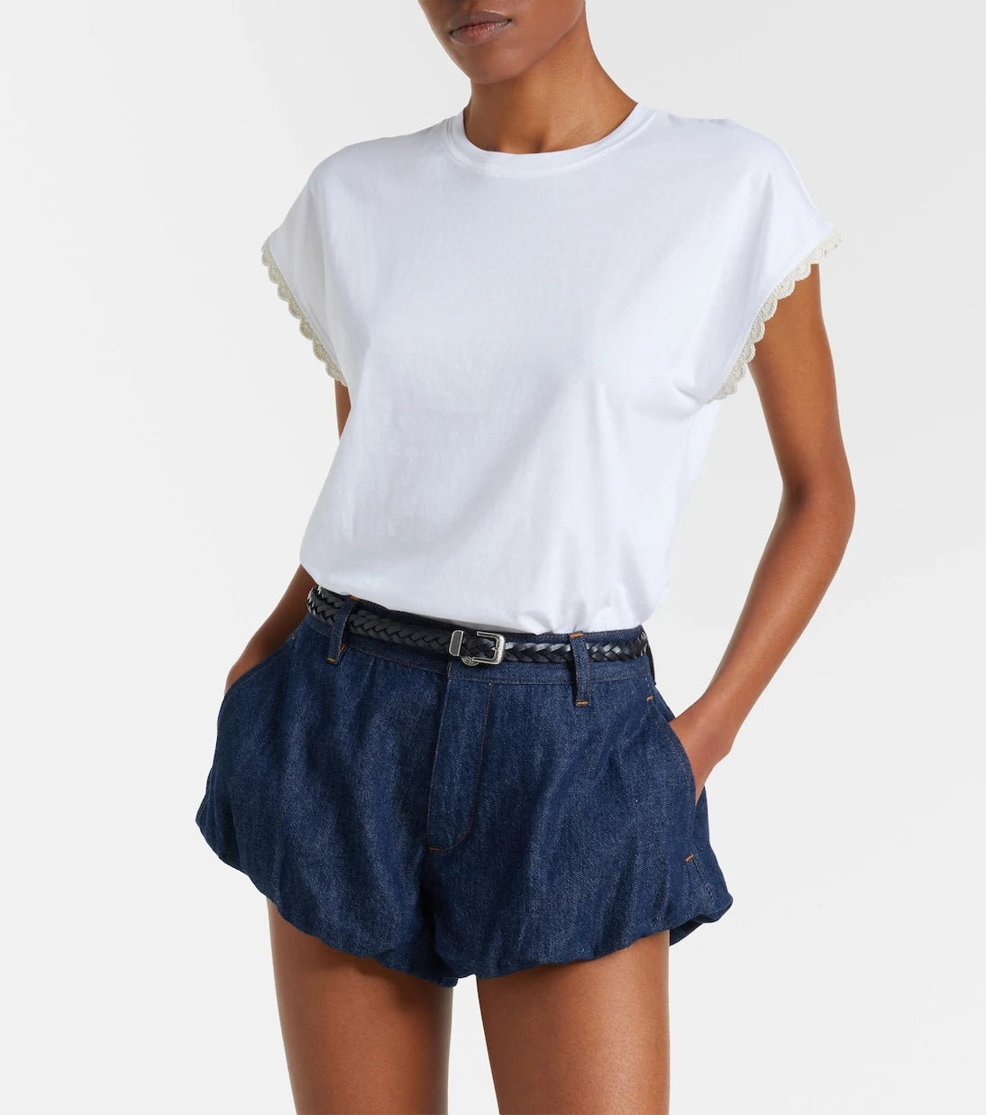 Frame - The Crochet cotton jersey T-shirt