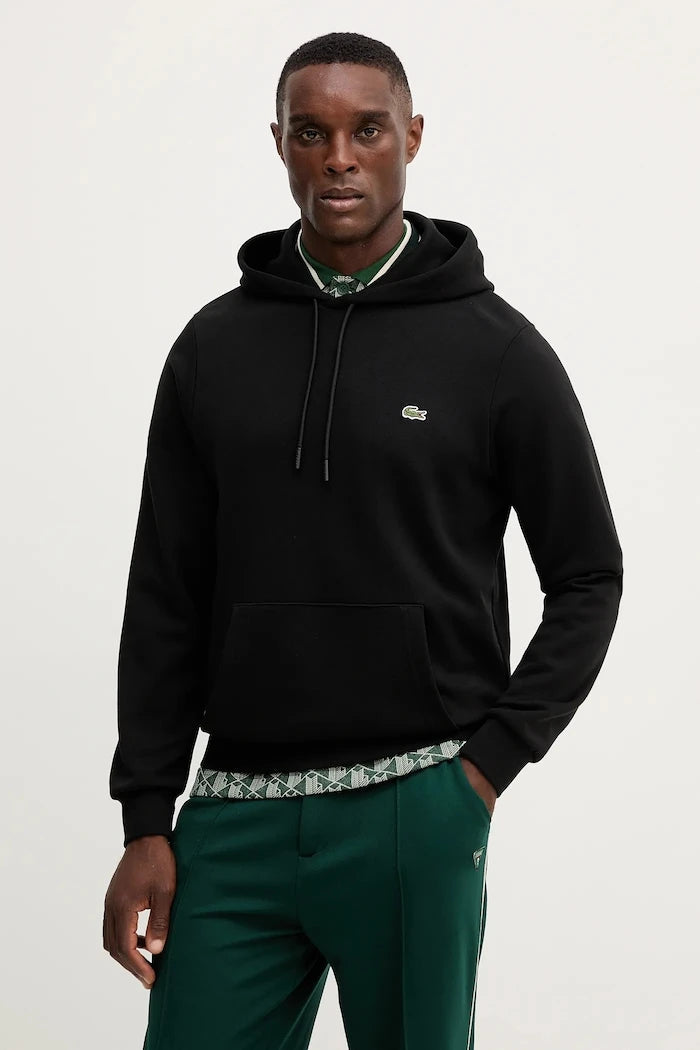 Lacoste erkek pamuklu kapüşonlu sweatshirt