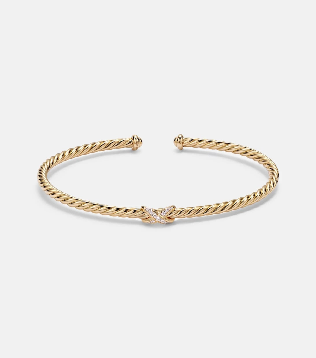 David Yurman - Cablespira® Flex X Micro 18kt gold bracelet with diamonds