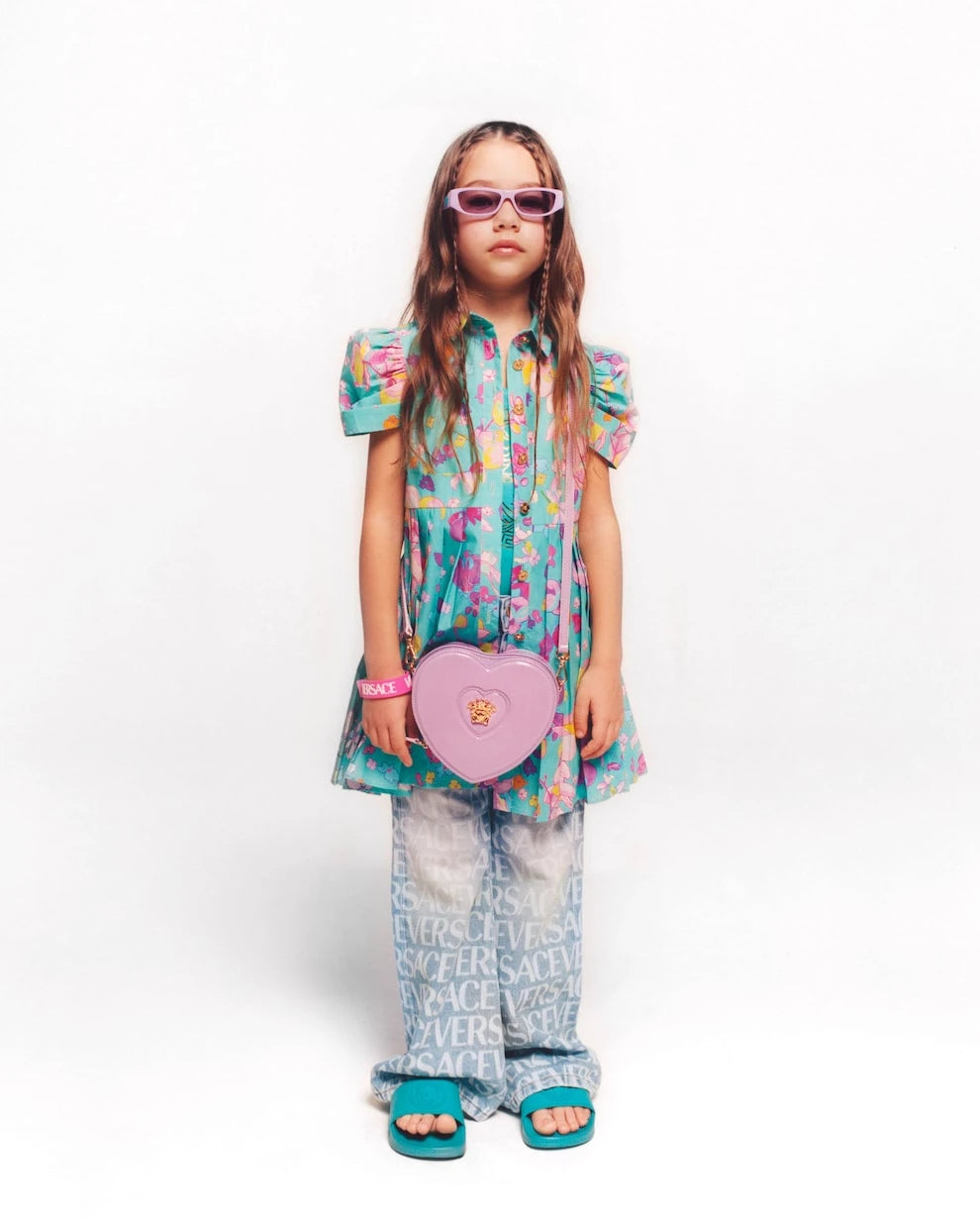 Versace Kids - Logo flared jeans