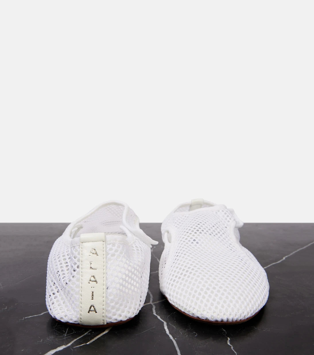 Alaïa - Flex leather-trimmed mesh ballet flats