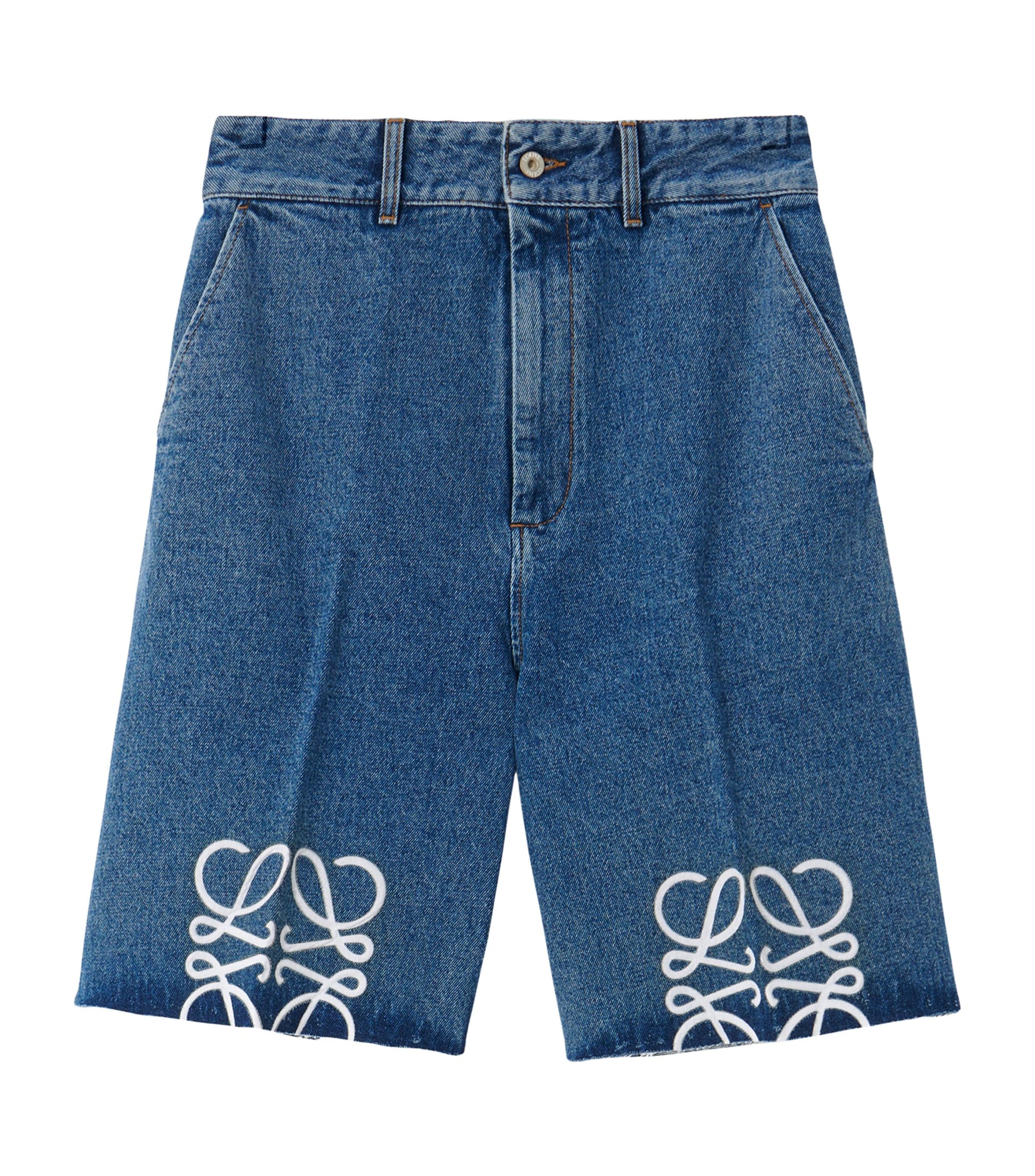 Blue Denim Anagram Shorts