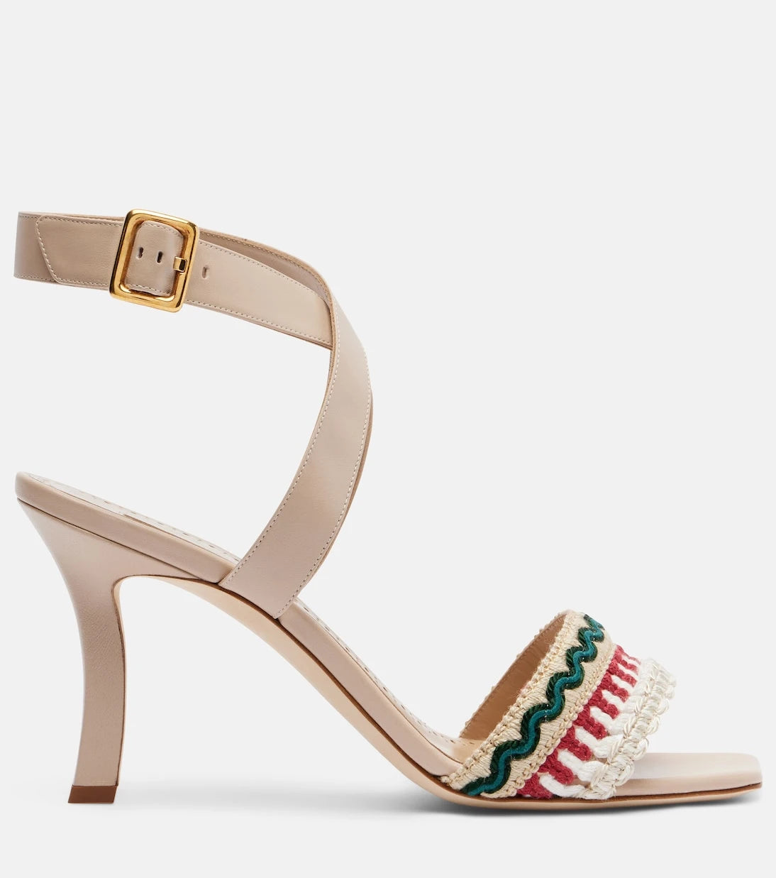Manolo Blahnik - Mabeco 90 embroidered leather sandals