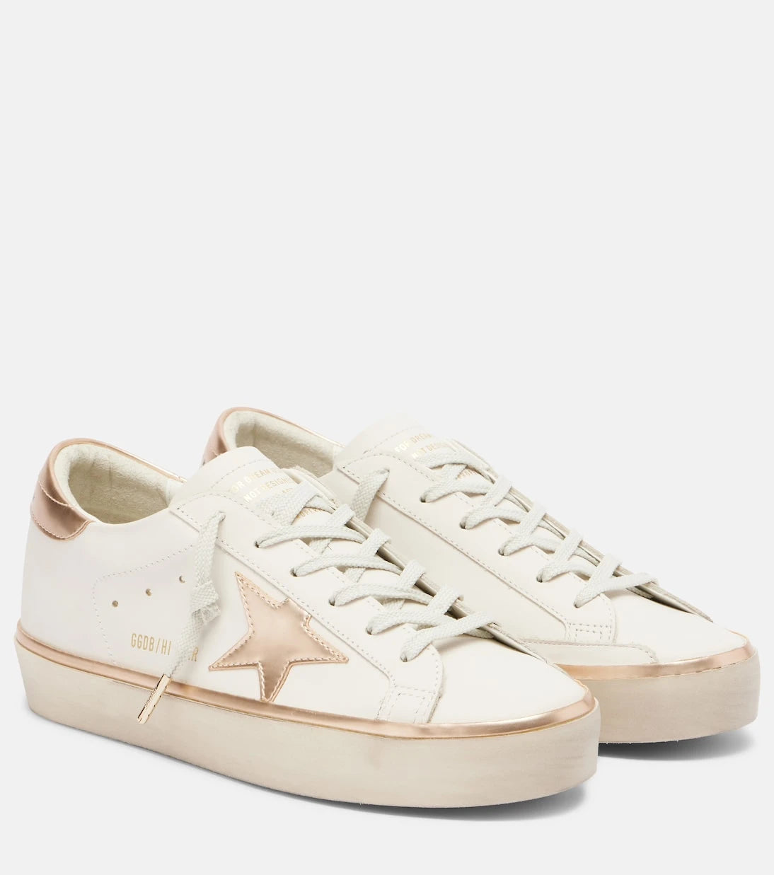 Golden Goose - أحذية رياضية هاي ستار جلدية