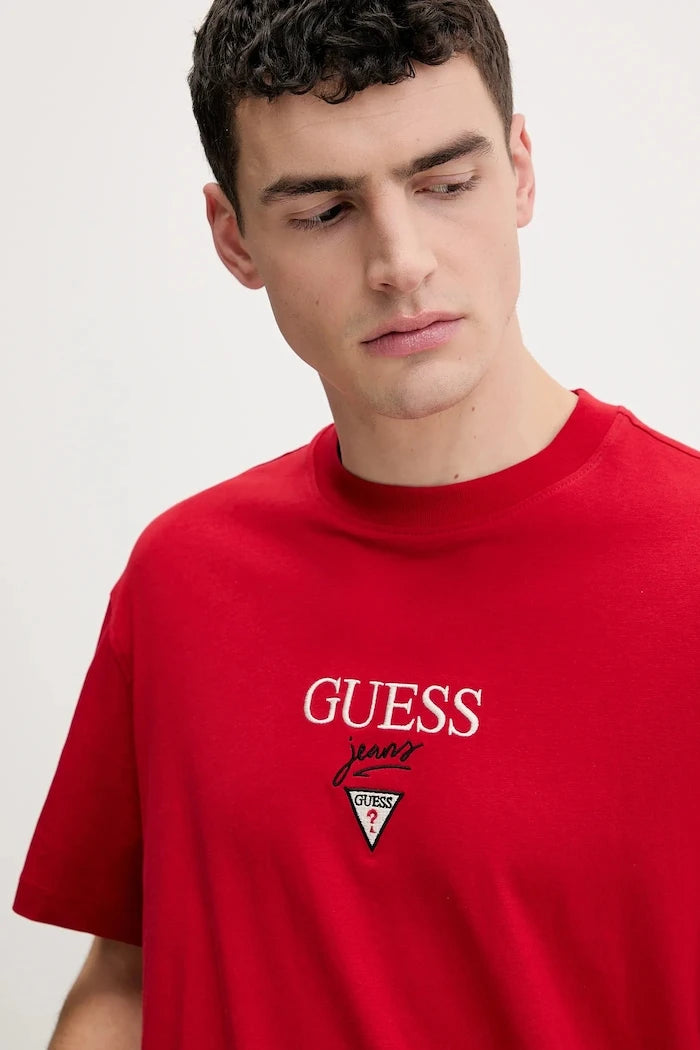 Guess Jeans Erkek Pamuklu Oversize Tişört