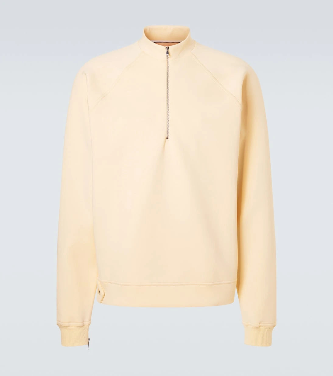 Plan C - Cotton-blend half-zip sweatshirt