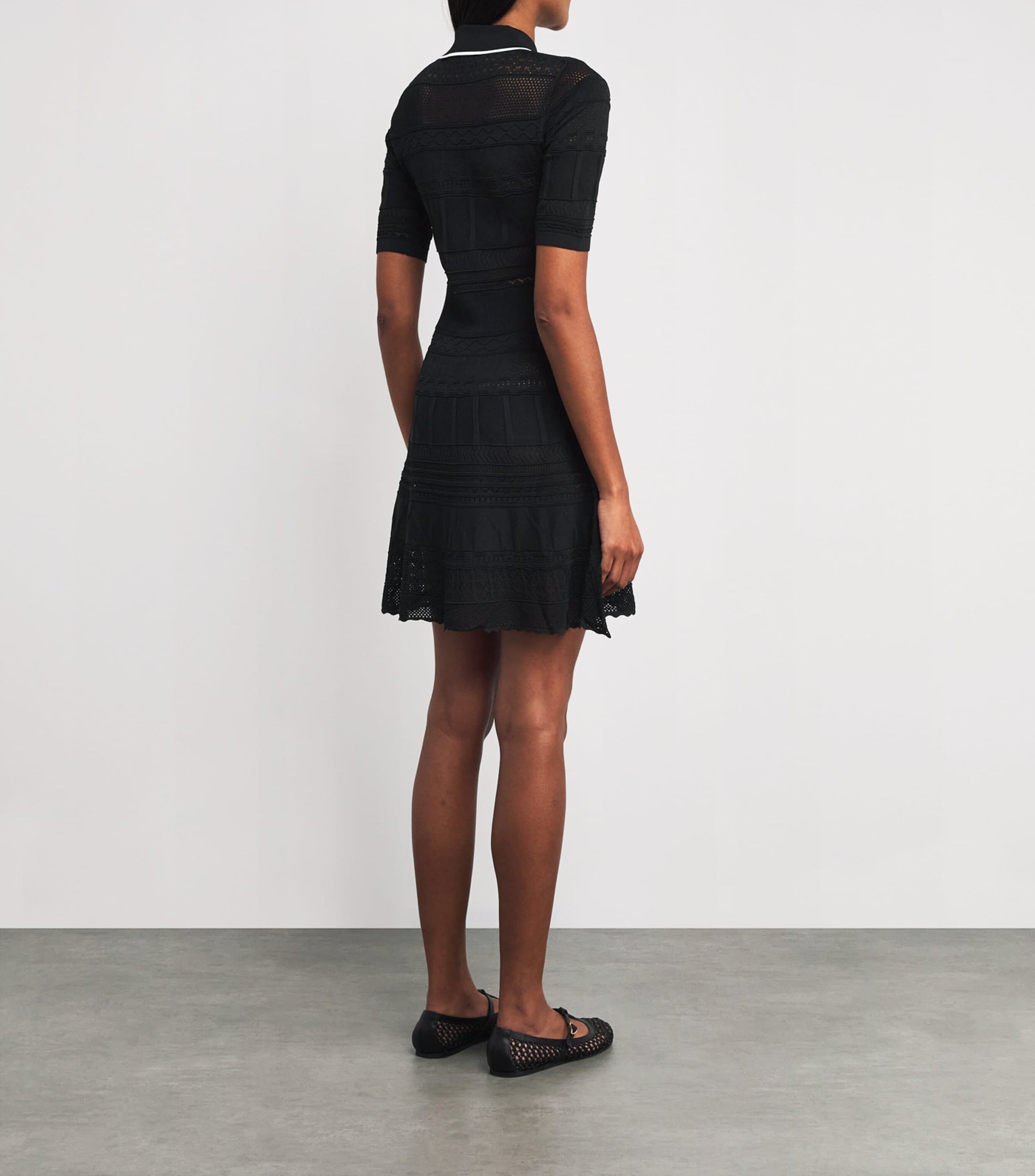 L'Agence Black Knitted Dakoa Mini Dress