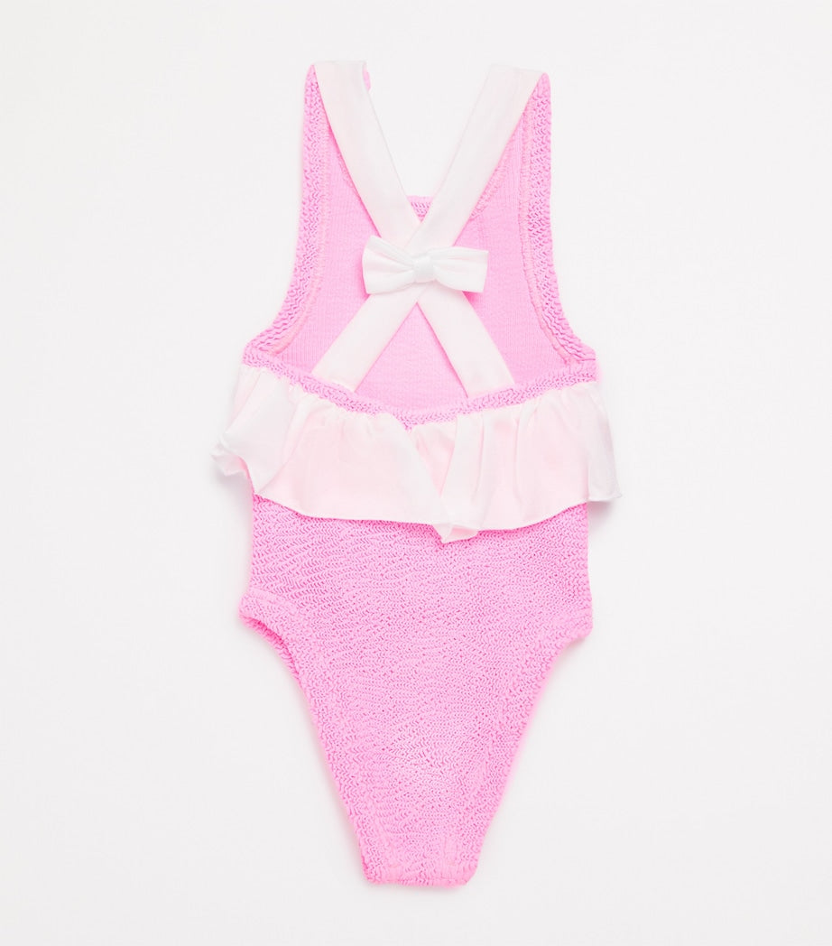 Hunza G Kids Ruffle-Trim Cross-Back Lara Swimsuit (2-6 Years)