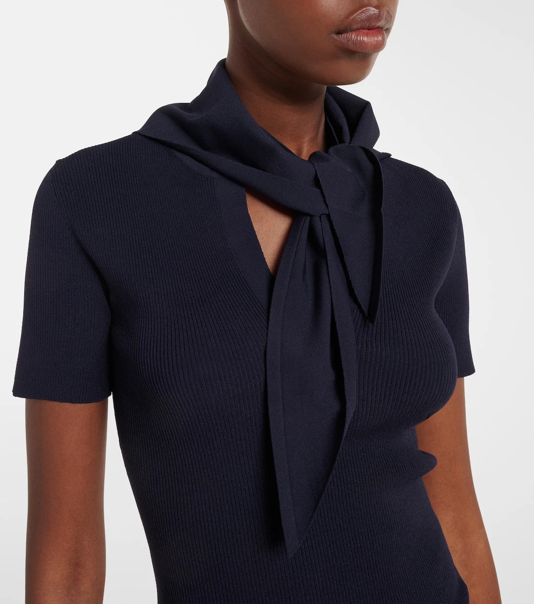 Max Mara - Scarf-detail knitted top