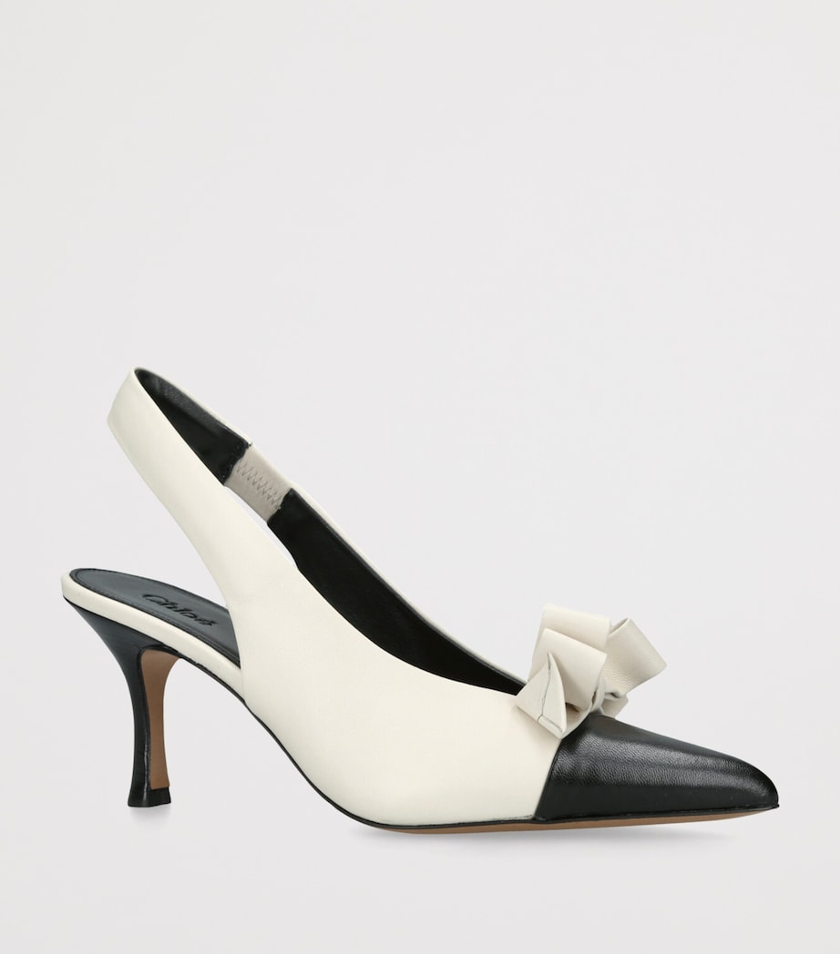 Chloé Leather Alba Slingback Heels 80
