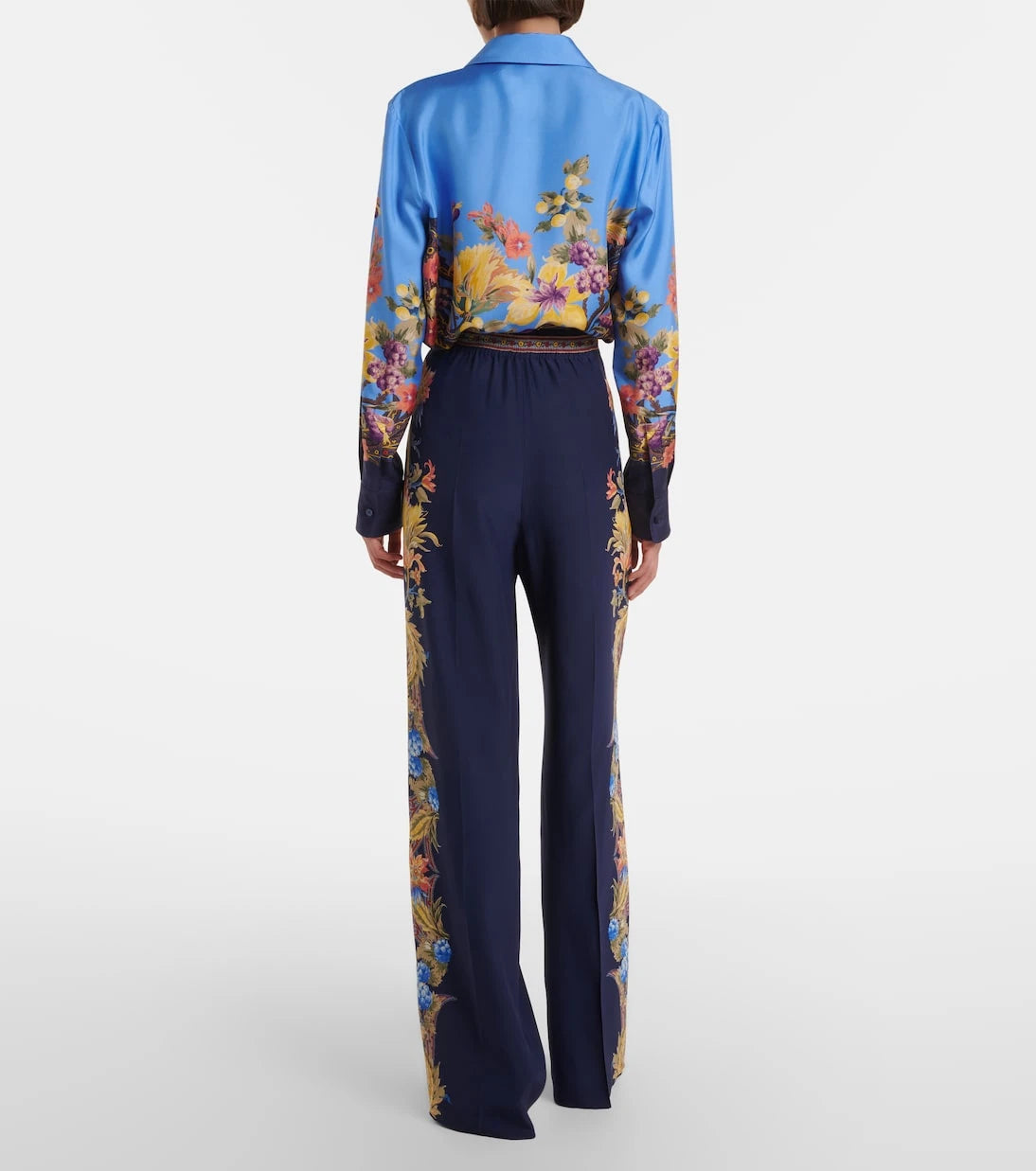 Etro - Floral silk straight pants