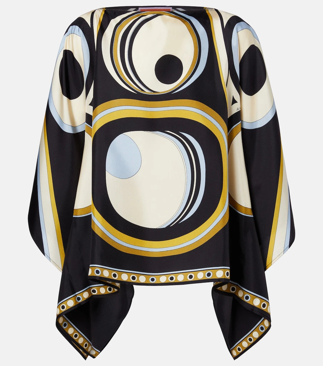La DoubleJ - Foulard printed silk twill top