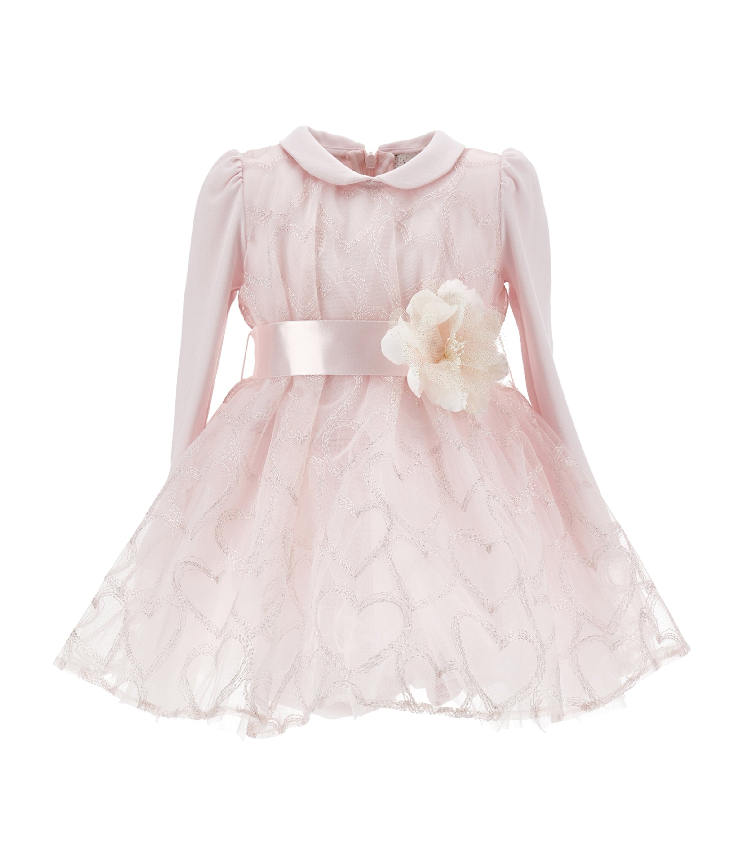 Tulle Glitter-Heart Appliqué Dress (3-36 Months)