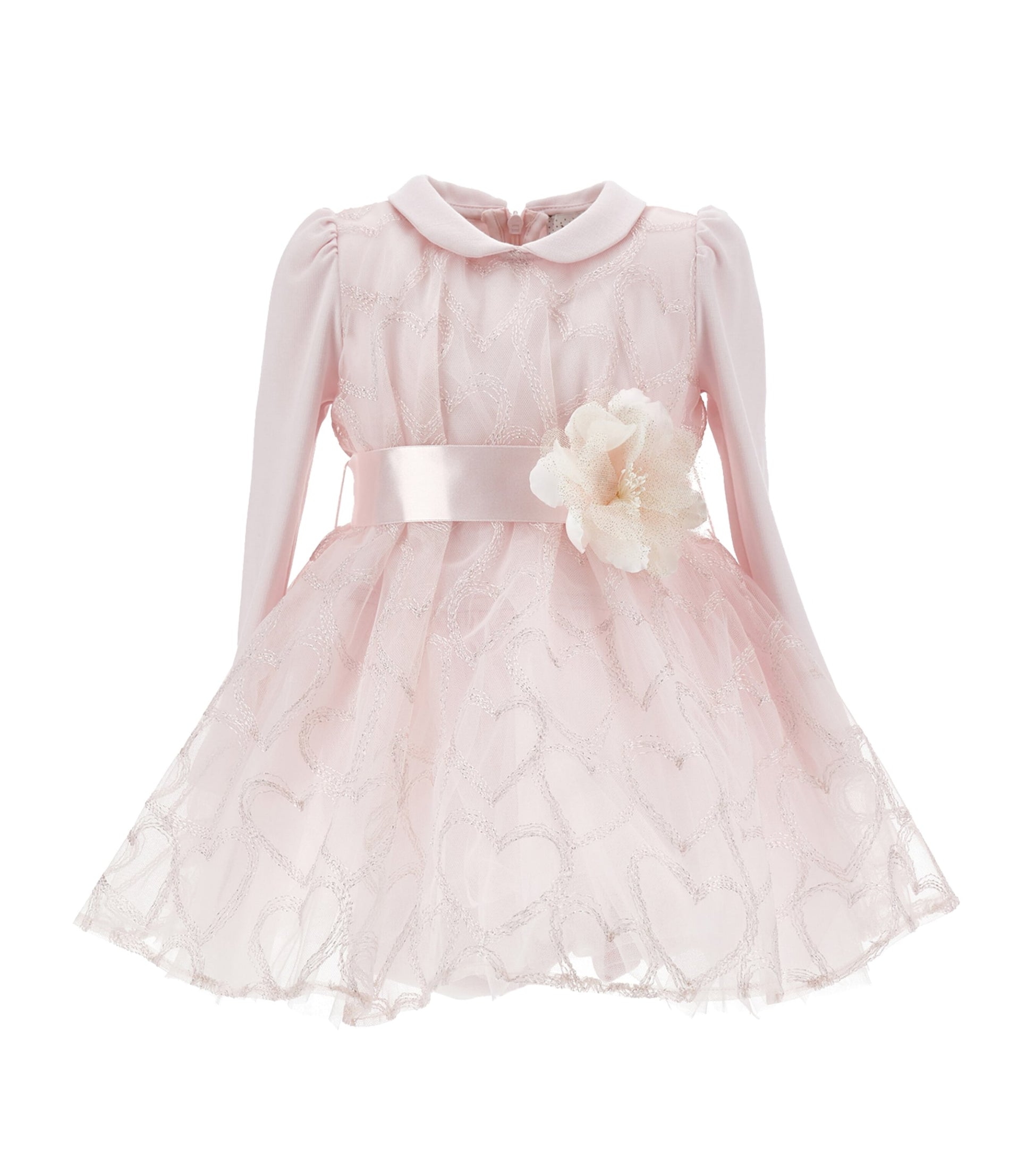 Tulle Glitter-Heart Appliqué Dress (3-36 Months)