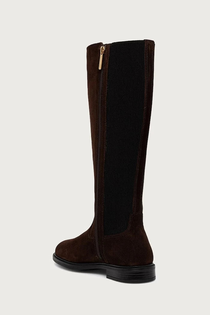 Diz Altı Kadın Süet Çizme ENAMEL FLAG SUEDE HIGH CHELSEA