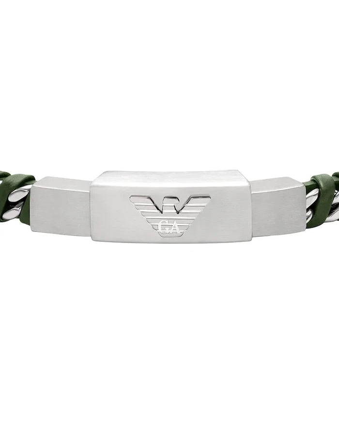 Emporio Armani erkek paslanmaz çelik Eagle Logo bileklik