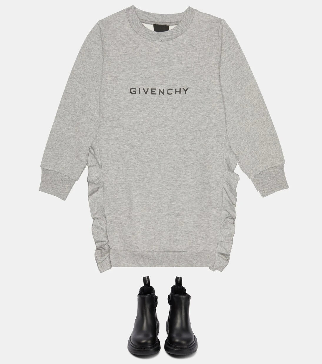 Givenchy Kids - فستان سويت شيرت جيرسيه بشعار الماركة