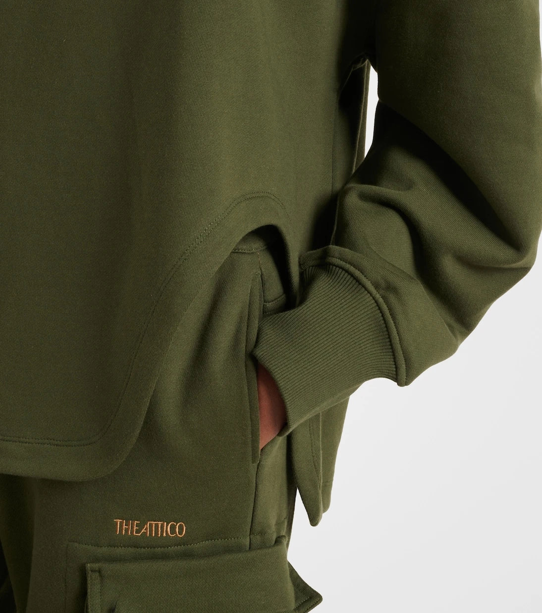 The Attico - Oversized cotton jersey sweatshirt