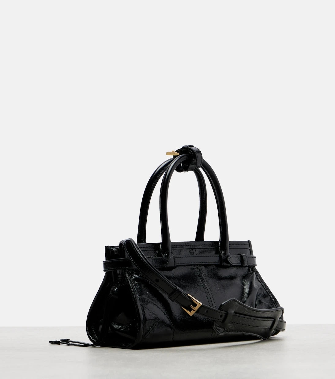 Prada - Prada Bonnie Mini leather top-handle bag