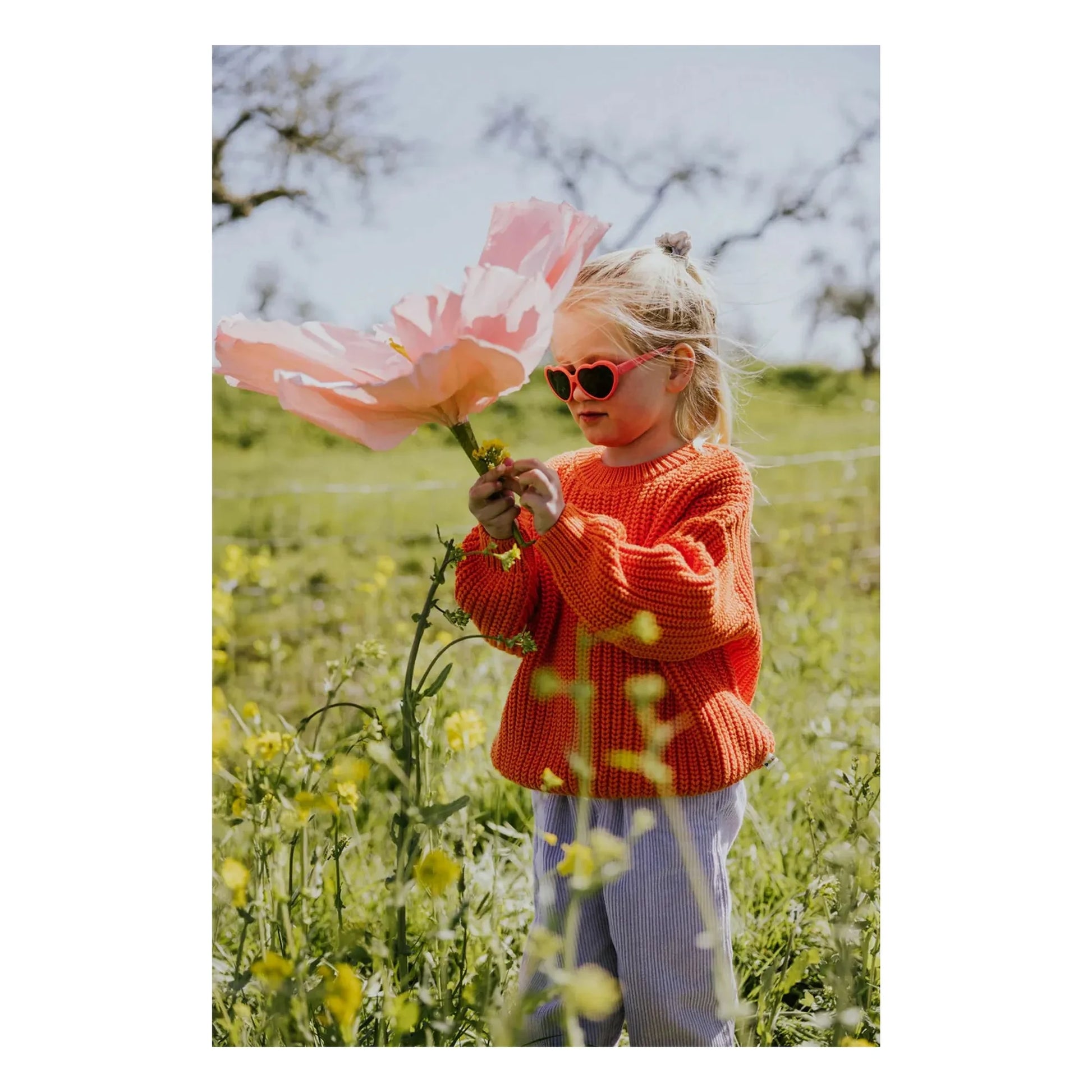 Yuki - Organic Cotton Chunky Sweater | Orange
