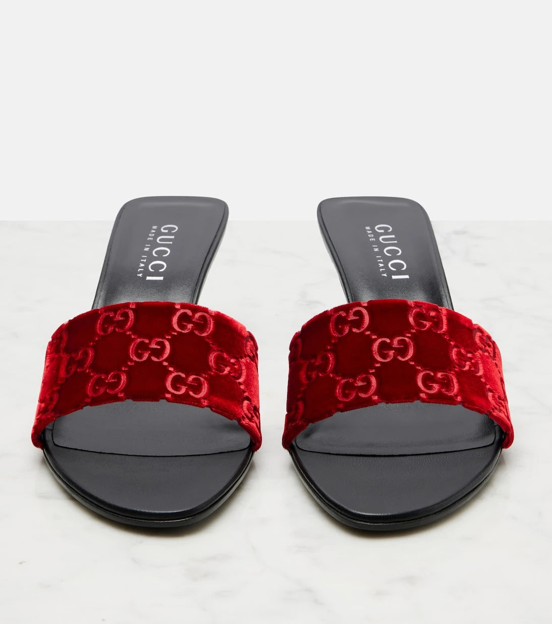 Gucci - GG velvet mules